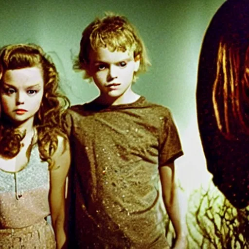 Image similar to children of the popcorn Hollywood horror film movie still.