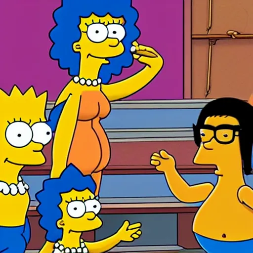 Image similar to kim kardashian in the simpsons super high quality 4k HD