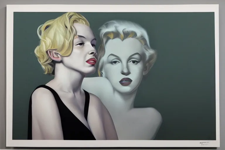 Image similar to portrait of merlyn monroe artwork by tim eitel
