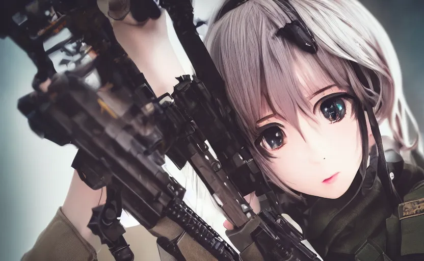 Image similar to portrait photo, highly detailed, high resolution, cosplay photo, stunning, girls frontline style, bokeh soft, 100mm, trending on instagram, by professional photographer, realistic human anatomy, real human faces, realistic military carrier, soldier clothing, modern warfare, realistic guns, low saturation