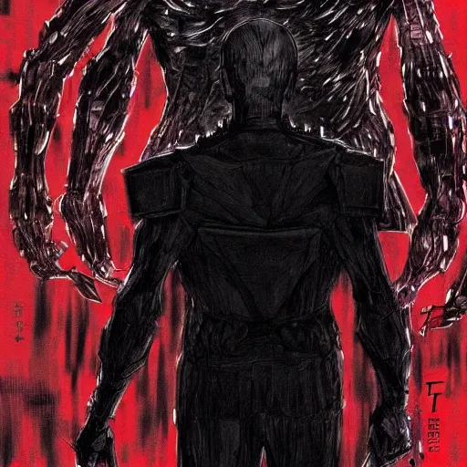 Image similar to Joe Biden looking sinister, by Tsutomu Nihei, highly detailed