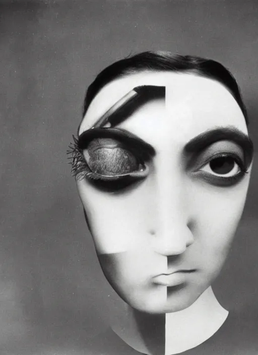 Image similar to Portrait of a eye antropomorphe, surreal photography by Man Ray