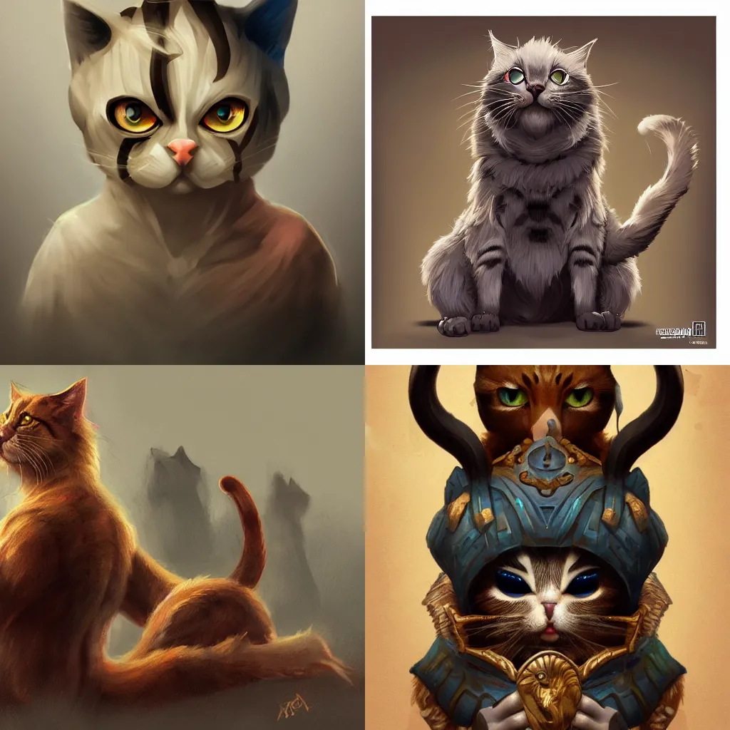 Prompt: God of cats, trending on ArtStation