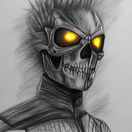 M penciltalk || Pencil drawing no3 ||Ghost rider/ skull - YouTube