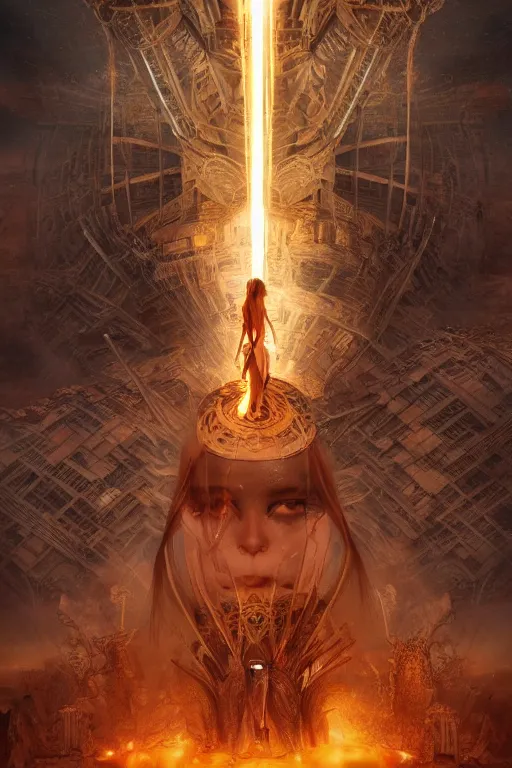 Image similar to a centered photo of a post apocalyptic goddess at burning man festival playa, powerful, cinematic, beautifully lit, by artgerm, by karol bak, 3 d, perfect face and body, trending on artstation, octane render, 8 k