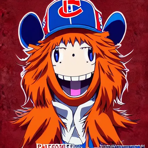 Image similar to anime Portrait of Youppi the Habs Montreal Canadiens Mascot as a very cute powerful and friendly pokemon, highly detailed anime, high evolution, 1990s, legendary, smooth, sharp focus, dynamic lighting, intricate, trending on ArtStation, illustration pokemon, art by WLOP