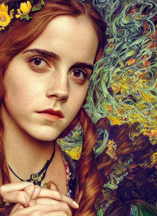 Image similar to emma watson detailed colourful masterpiece of intricate preraphaelite photography couple portrait sat down extreme closeup, love, inside a full underwater train, detailed realistic expressions, wearing unusual clothes, by ford madox brown and william powell frith and frederic leighton and john william waterhouse and william morris, ultra wide angle