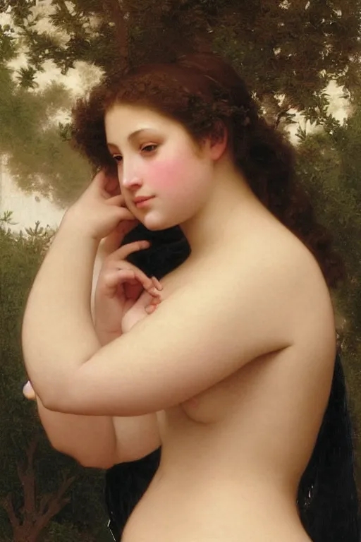 Prompt: ashley graham as bbw angel in a romantic painting by william adolphe bouguereau, photorealistic, sharp and ultradetailed