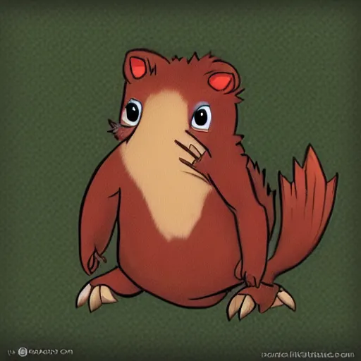 Image similar to character design of cute australian echidna, cartoon style ， by movie fantastic beasts and where to find them