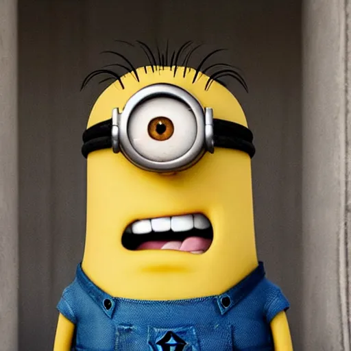 Image similar to minion from the movie the minions in idf soldier uniform