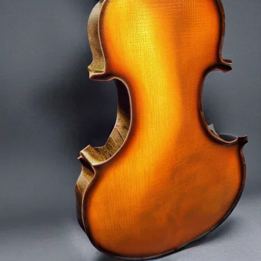 Prompt: guitar in cello shape by greg rutkowski