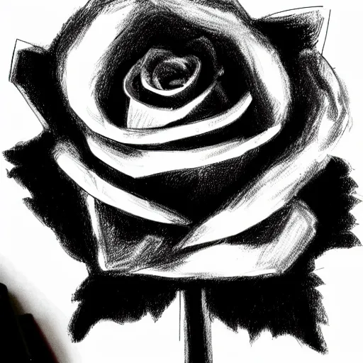 Image similar to concept art of a finger touching a rose, sketch, drawing, clear image,