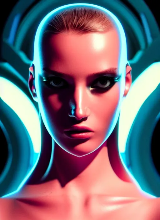 Image similar to a highly detailed long shot photo of sensual female face portrait, futurism, cyber neon lighting, detailed futuristic jewelry, futuristic glossy latex suit, profile posing, hyper photorealistic, crispy quality, digital photography, trending in pinterest, cinematic, 4 k ultra hd, art by pascal blanche, art by greg rutkowski, art by artgerm,