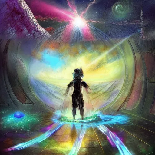 Image similar to fantasy cosmic concept art of the Universes child