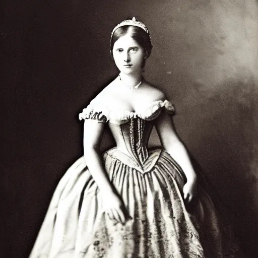 Image similar to a german young adult princess, circa 1 8 5 8