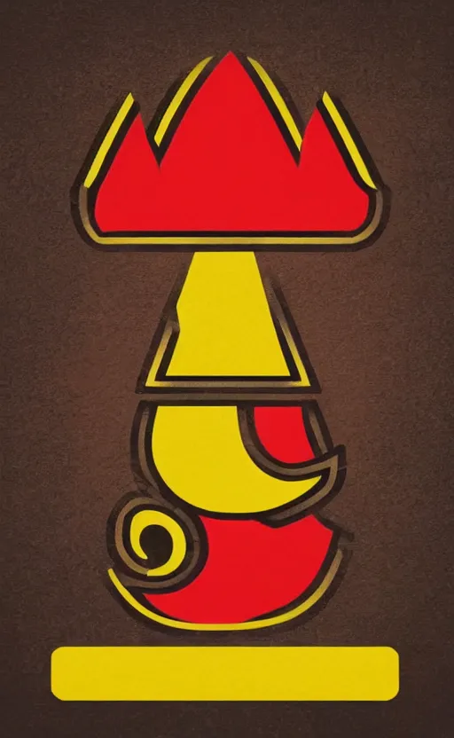 Prompt: poker card style, simple, modern look, colorful, scroll symbol in center, pines symbols, maintain aspect ratio, turchese and yellow and red and black, vivid contrasts, for junior, smart design, backed on kickstarter, realistic shapes