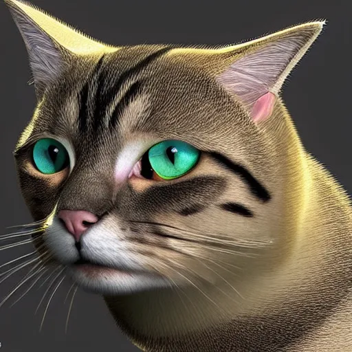 Prompt: cat 3d rendering from different angles