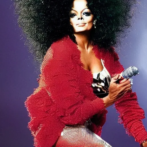 Image similar to diana ross mixed with michael jackson