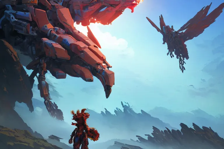 Image similar to stormbird machine mecha animal beast robot of horizon forbidden west horizon zero dawn bioluminiscence, behance hd by jesper ejsing, by rhads, makoto shinkai and lois van baarle, ilya kuvshinov, rossdraws global illumination