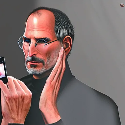 Image similar to the cult of steve jobs, hyper realistic, ultra detailed