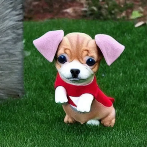 Image similar to a cute dog knight, small, cartoon character