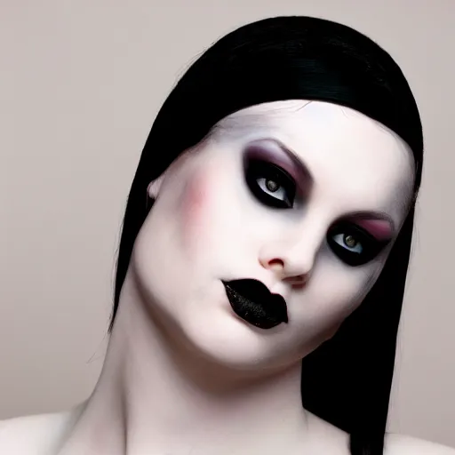 Image similar to pale goth beauty, ultra definition, award winning photo