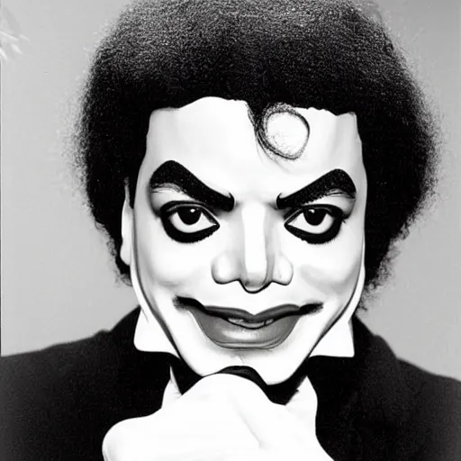 Prompt: “ michael jackson as ronald mcdonald”