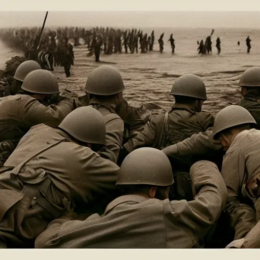 Image similar to the d - day, by robert capa,