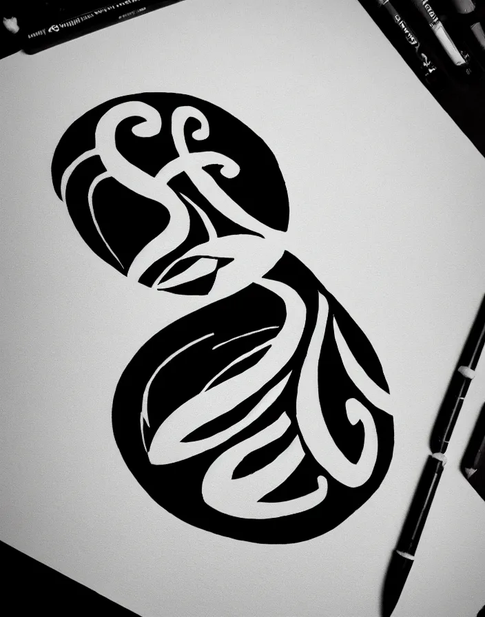 Image similar to island black and white drawing logo