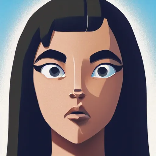 Image similar to face icon stylized minimalist contact 1 9 9 7, loftis, cory behance hd by jesper ejsing, by rhads, makoto shinkai and lois van baarle, ilya kuvshinov, rossdraws global illumination