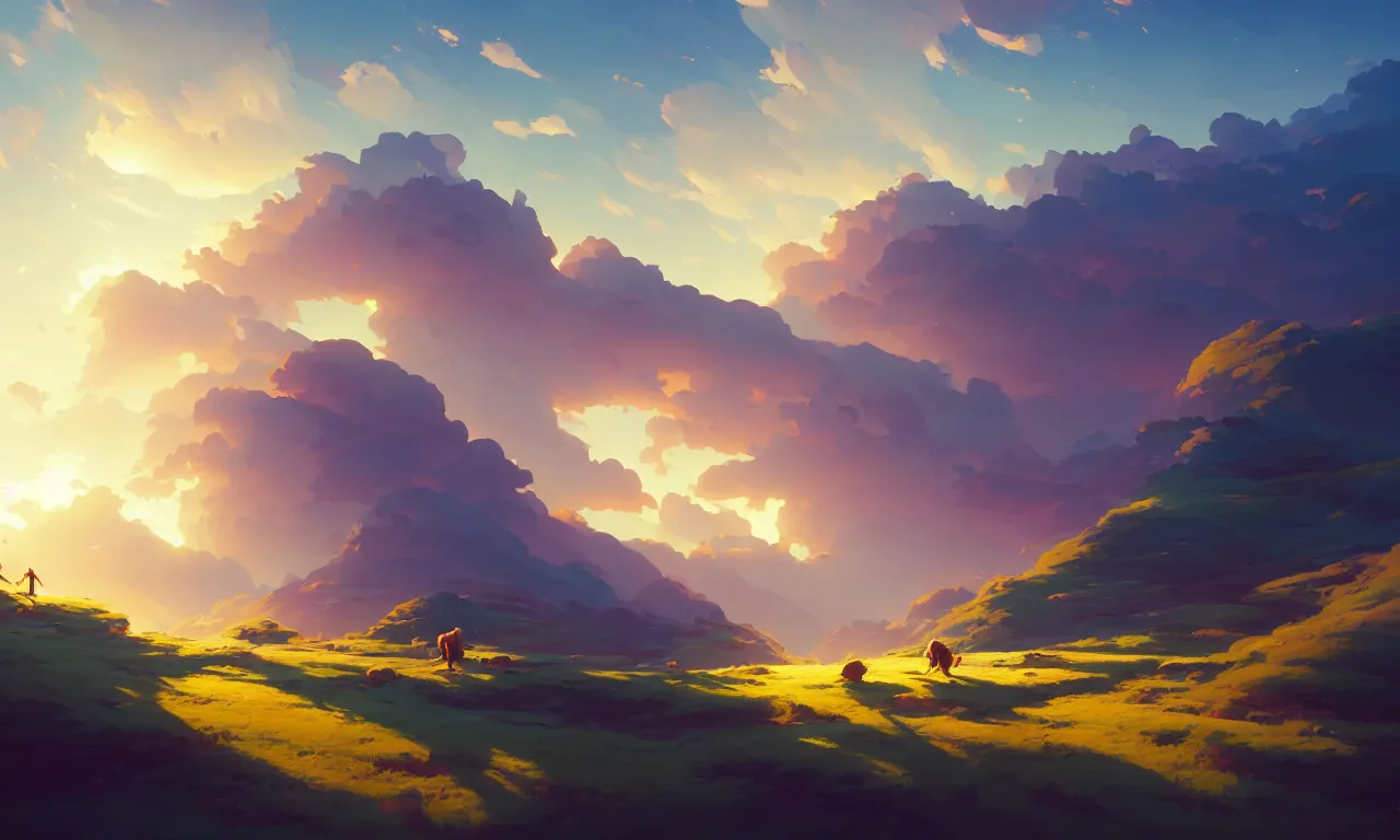 Prompt: heavenly landscape, behance hd by jesper ejsing, by rhads, makoto shinkai and lois van baarle, ilya kuvshinov, rossdraws global illumination