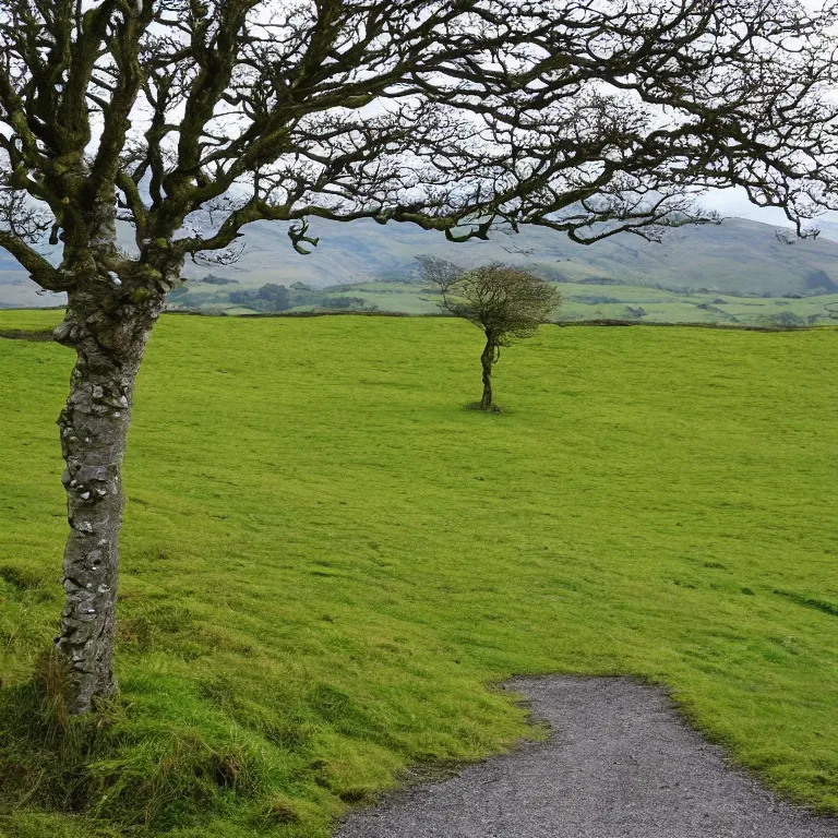 Image similar to A lonesome Ash tree, watching over the path to Kentmere Hall.