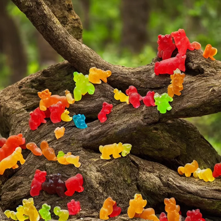 Image similar to national geographic photo of wild yummy gummy bears wildlife photograph 4 k