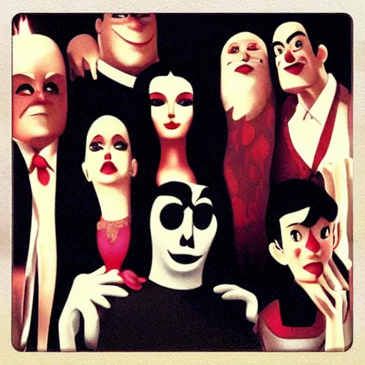 Image similar to “bob’s burgers, the Addams family”