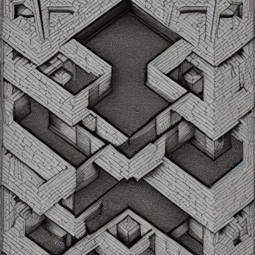 Image similar to digital art, by m. c. escher