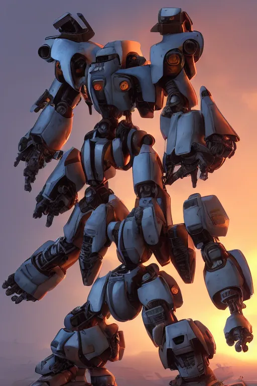 Image similar to mechwarrior 5 : mercenaries mech megaman transformer robot boss tank engine game octane render, 4 k, hd 2 0 2 2 3 d cgi rtx hdr style chrome reflexion glow fanart, global illumination ray tracing hdr fanart arstation by ian pesty by jesper ejsing pixar and disney unreal zbrush central hardmesh