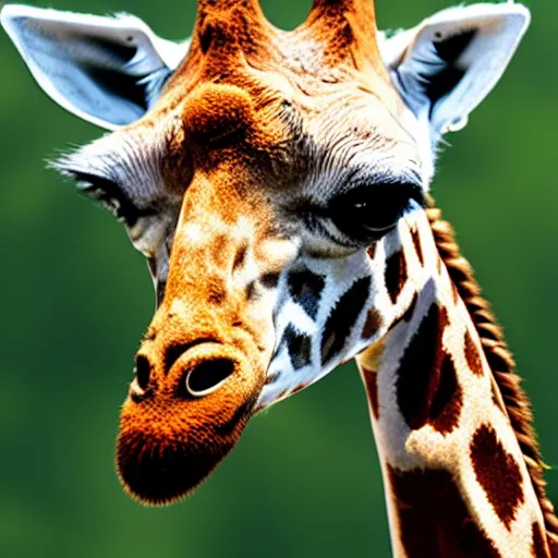 Prompt: a giraffe with a knotted neck