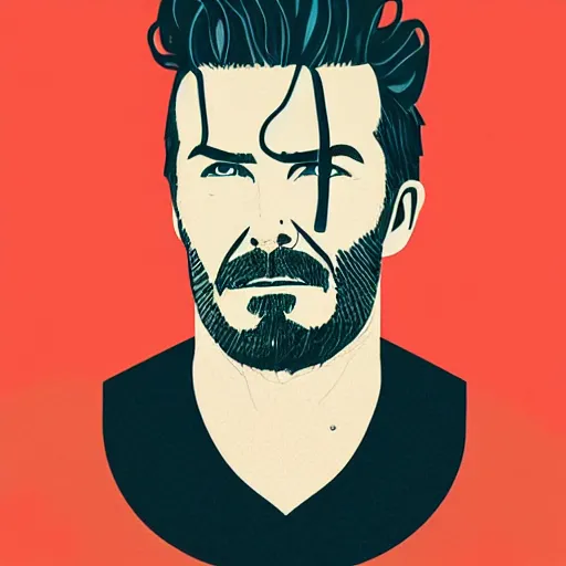 Image similar to David Beckham profile picture by Sachin Teng, asymmetrical, Organic Painting , Matte Painting, geometric shapes, hard edges, graffiti, street art:2 by Sachin Teng:4