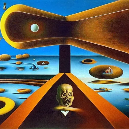 Image similar to the world between death and life, surrealistic extremely detailed painting, by damien gilley and salvador dali