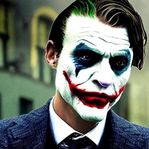 Image similar to The joker in Peaky Blinders very detailed 4K quality super realistic