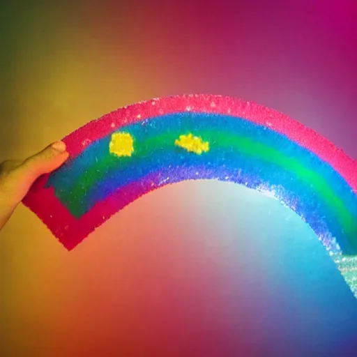 Prompt: nyancat, lifelike photography, vivid colors, space, rainbow