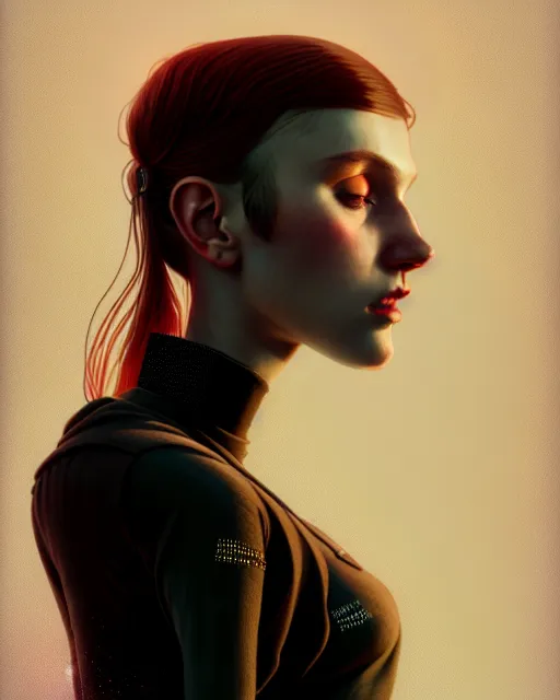 Prompt: young glitched woman, full body portrait, beautiful girl, cyberpunk, highkey, realistic, serov, surikov, vasnetsov, repin, kramskoi, uplight, insanely detailed, charlie bowater, tom bagshaw, octane rendered, 8 k, unreal engine, illustration, trending on artstation, masterpiece