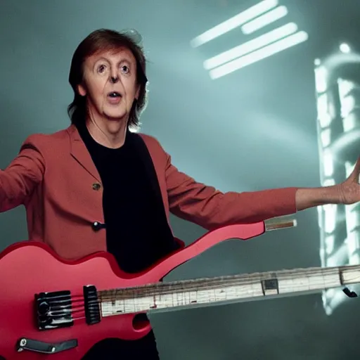 Prompt: Paul McCartney in Stranger Things