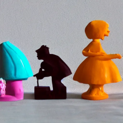 Image similar to shadow figurine meet color figurine