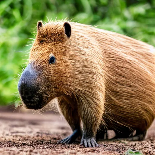 Prompt: capybara eating gpus, professional photograph, studio lighting, rule of thirds