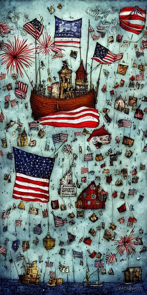 Image similar to a 4 th of july scene by alexander jansson