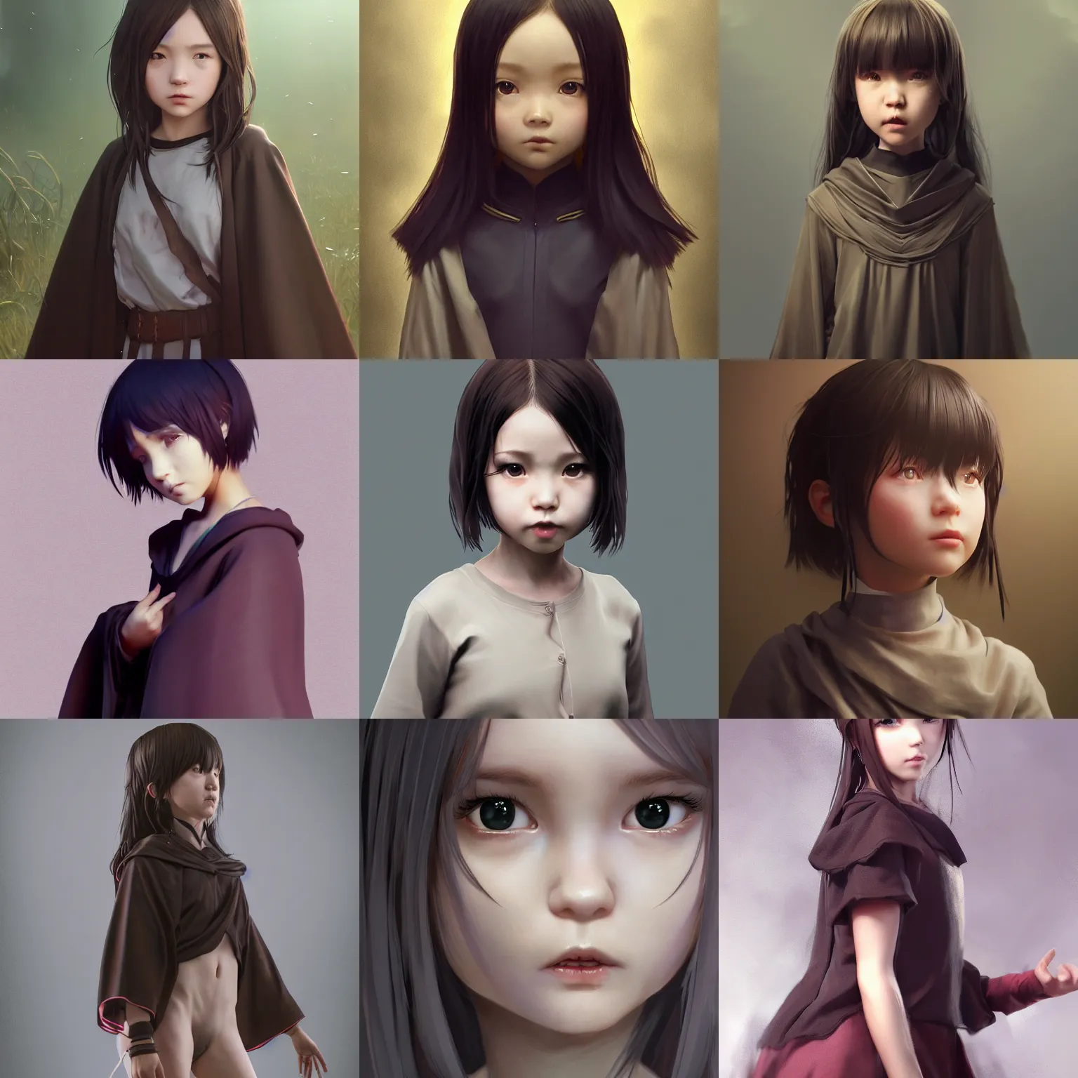 Image similar to Clothed.realistic style at CGSociety by WLOP,ilya kuvshinov,krenz cushart,Greg Rutkowski,trending on artstation.Zbrush sculpt colored,Octane render in Maya,Houdini VFX.Realistic fantasy cute young girl who is dark disciple,expressing joy,wearing mystic robe,silky hair, deep eyes.Oil painting.Cinematic dramatic atmosphere,sharp focus,soft volumetric studio lighting.