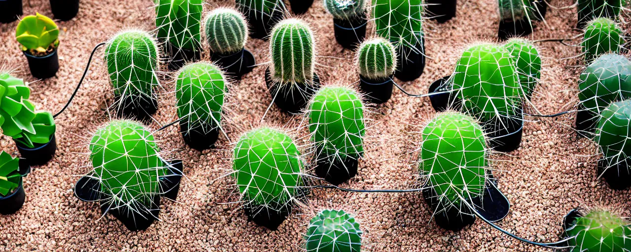 Image similar to electrostatic water condensation collector pyramid, irrigation, vertical gardens, cacti, in the desert, urban planning, futurism, concept art, XF IQ4, 150MP, 50mm, F1.4, ISO 200, 1/160s, natural light