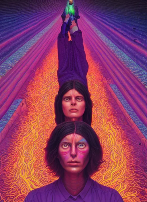 Prompt: portrait ultra dimensional woman, accidentally tripping on dmt and acid, psychedelic experience, overwhelming psychosis of self realization and burning awakening, ultra high definition, unreal engine 5, hyperrealism, masterpiece composition, by casey weldon, barclay shaw