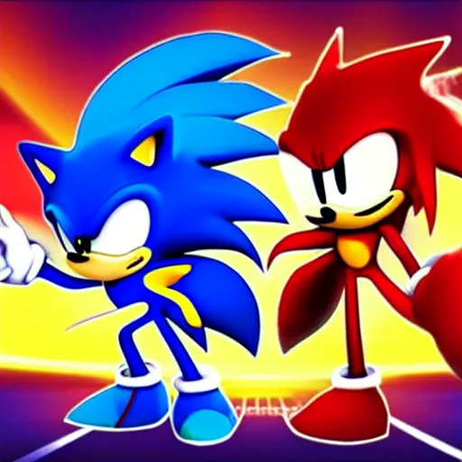 Sonic vs. Shadow Race(+ audience) quik art by Tiny MustardSeed on Dribbble